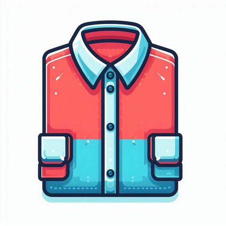 Fashion shirt icon, isolated on white background. Vector illustration.のイラスト素材