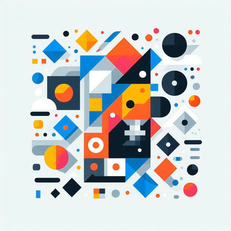 Abstract geometric background with colorful shapes. Vector illustration. Eps 10.のイラスト素材