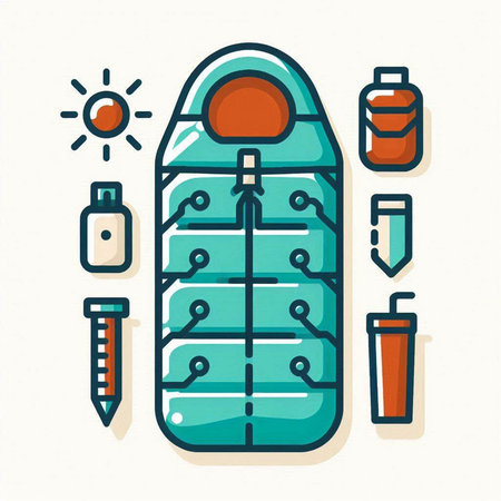 Biodegradable biodegradable eco bag. Vector illustration.のイラスト素材