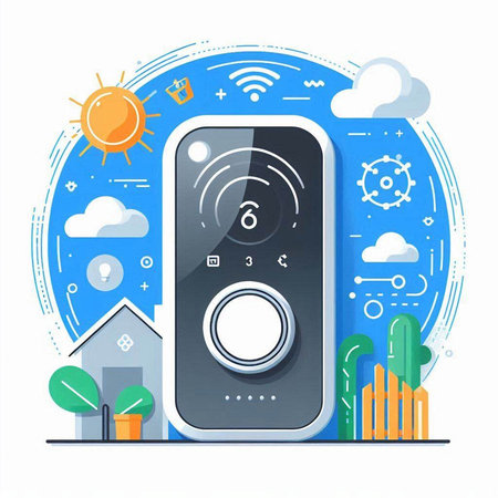 Smart home control system. Modern flat design vector illustration concept for web banner, website page, mobile appのイラスト素材