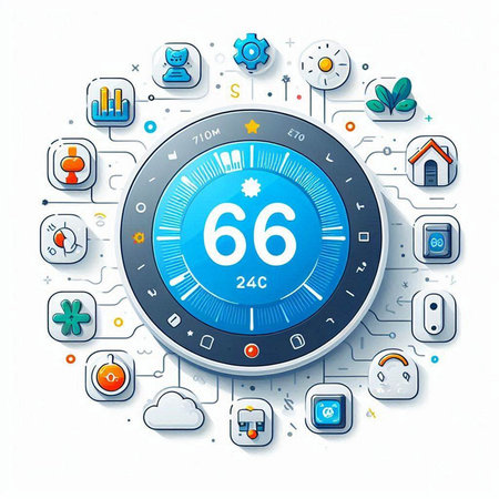Time management concept. Timer with 60 seconds. Vector illustration.のイラスト素材