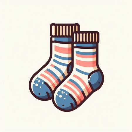 Socks. Vector illustration. Isolated on a white background.のイラスト素材
