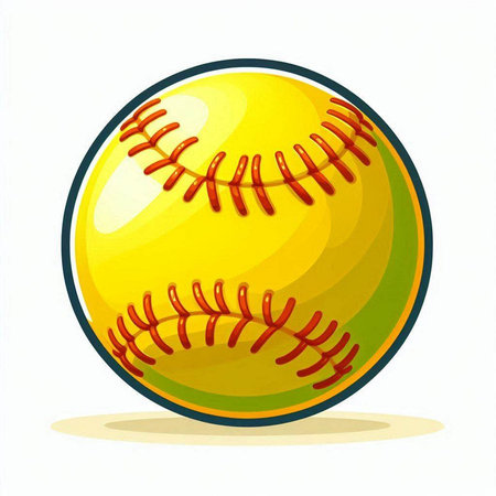 Baseball ball isolated on white background. Vector illustration. Eps 10.のイラスト素材