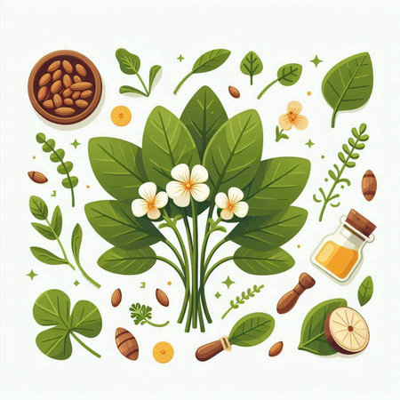 Herbs and spices vector illustration. Herbs and spices collection.のイラスト素材