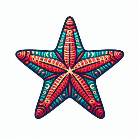 Starfish. Hand drawn vector illustration isolated on a white background.のイラスト素材