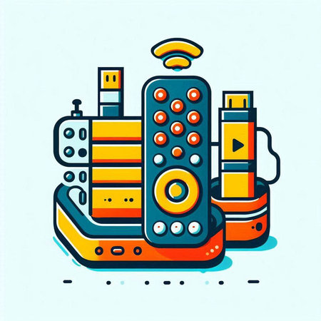 Videogame console icon. Vector illustration in cartoon style.のイラスト素材