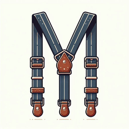 Vector illustration of the letter M in the form of a belt.のイラスト素材