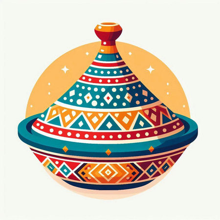 Colorful ethnic pottery. Vector illustration. Can be used as a greeting cardのイラスト素材