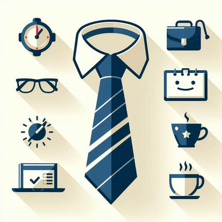 Set of icons for business and office. Vector illustration. Eps 10のイラスト素材