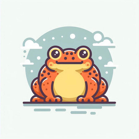 Frog icon. Cartoon illustration of frog vector icon for web designのイラスト素材