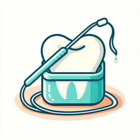 Dental stomatology equipment icon in cartoon style. Vector illustration.のイラスト素材