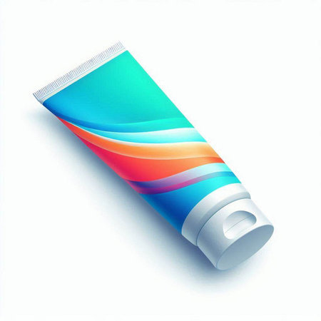 Illustration of a tube of cream on a white background - vectorのイラスト素材