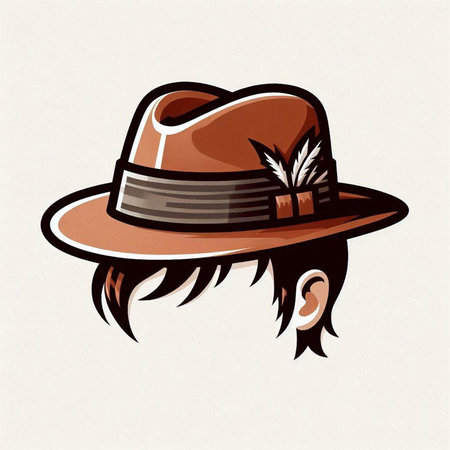 Vector illustration of a witch hat on a white background. Cartoon style.のイラスト素材