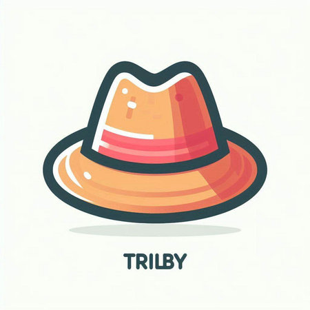 Vector illustration of a stylized cowboy hat on a white background.のイラスト素材