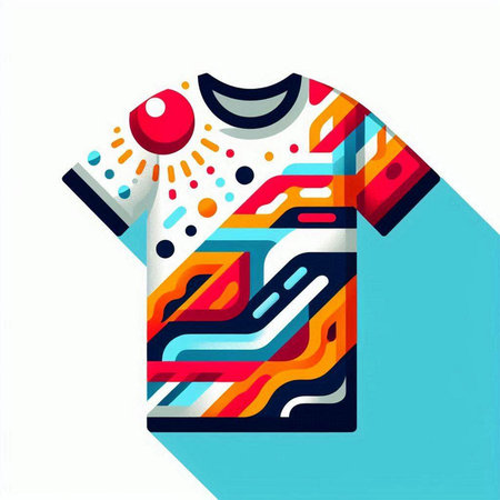 T-shirt design. Colorful t-shirt vector illustration.のイラスト素材