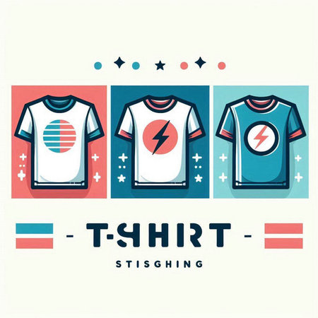 T-Shirt Design Templates Set. Vector Illustration.のイラスト素材