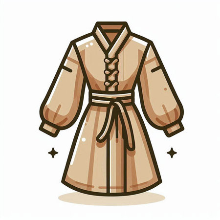 Vector illustration of a woman's coat isolated on a white background.のイラスト素材
