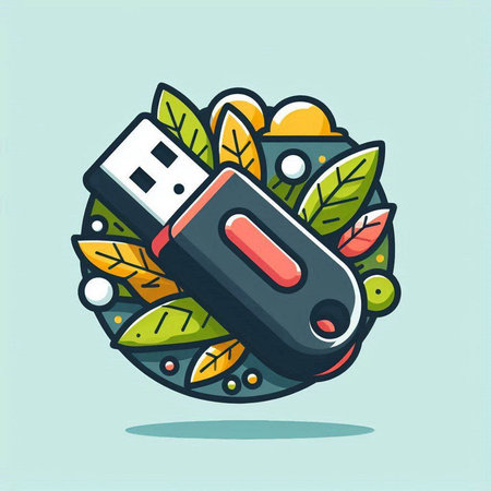 Usb flash drive icon, vector illustration, eps 10.のイラスト素材