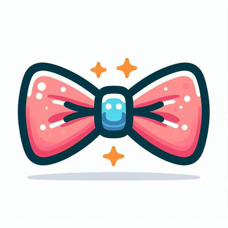 Bow tie icon. Flat illustration of bow tie icon for web designのイラスト素材