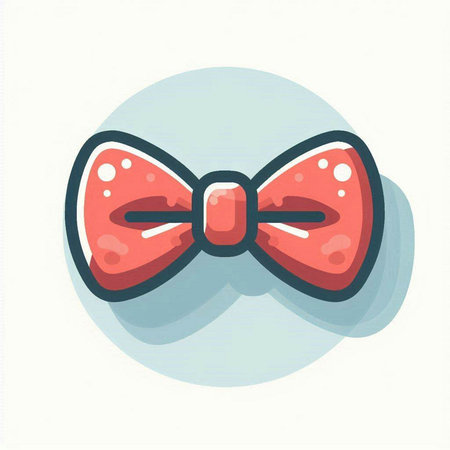 Red bow tie icon. Vector illustration isolated on a white background.のイラスト素材