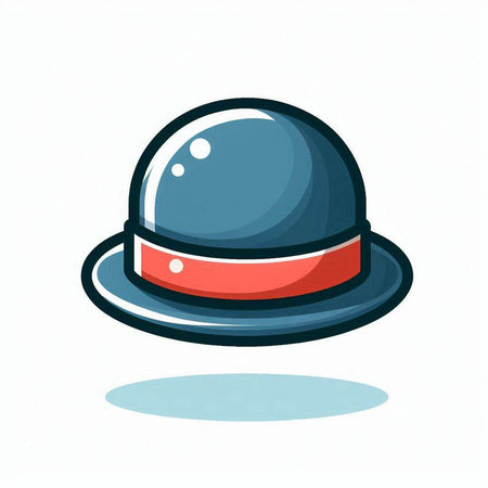Illustration of a hat on a white background. Vector illustration.のイラスト素材