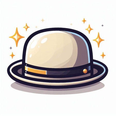 Illustration of a hat on a white background. Vector illustration.のイラスト素材