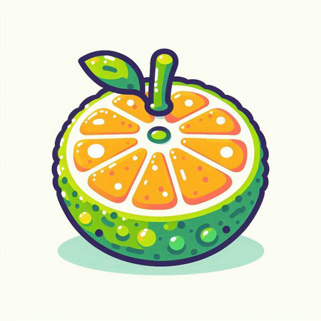 Citrus fruit icon. Cartoon illustration of citruses vector icon for web designのイラスト素材