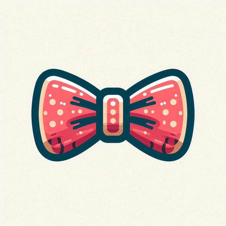 Hand drawn doodle bow tie isolated on white background. Vector illustration.のイラスト素材