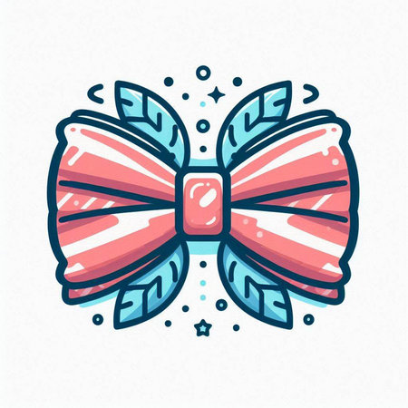 Gift bow tie icon. Vector illustration of a bow tie.のイラスト素材