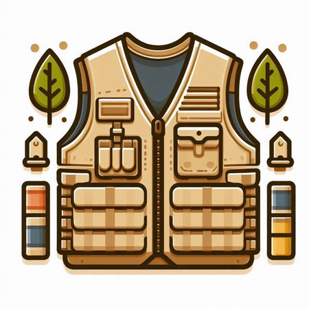 Paintball vest vector illustration. Isolated on white background.のイラスト素材