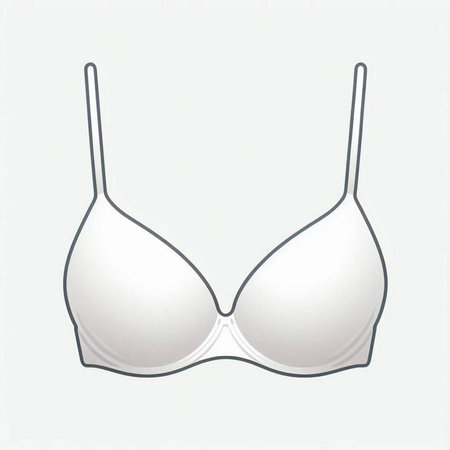 White bra on a white background, vector illustration, eps 10のイラスト素材