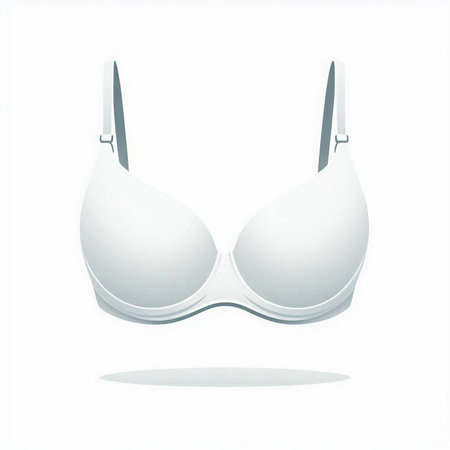 Women's bra on a white background. Vector illustration. Eps 10.のイラスト素材