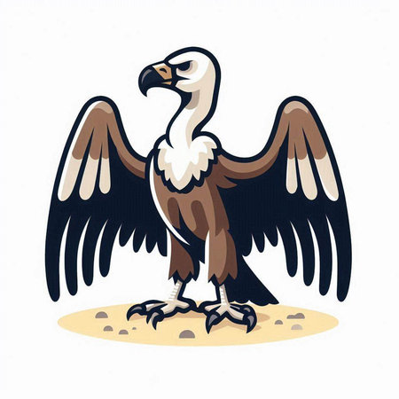Eagle. Vector illustration of an eagle on a white background.のイラスト素材