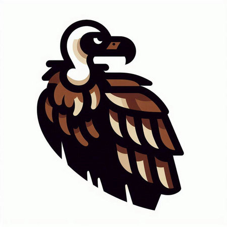 Illustration of a vulture on a white background. Vector illustration.のイラスト素材