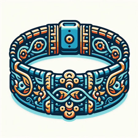 Necklace in ethnic style. Hand-drawn vector illustration.のイラスト素材