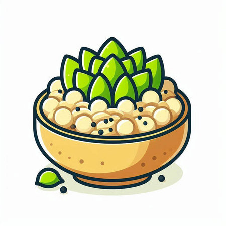 Cactus in a pot on a white background. Vector illustration.のイラスト素材