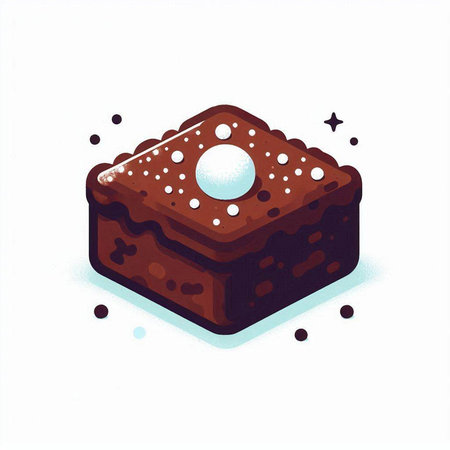 Illustration of a chocolate cake on a white background. Vector illustration.のイラスト素材