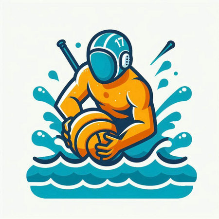 Snorkeling icon. Vector illustration of a man in a diving mask holding a surfboardのイラスト素材