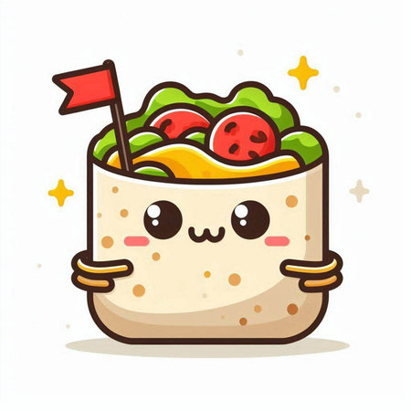 Cute and kawaii food character. Vector illustration. Flat design.のイラスト素材