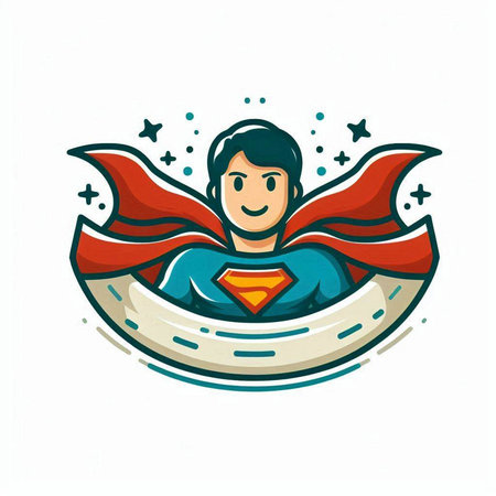 Superhero icon isolated on white background. Superhero vector illustration.のイラスト素材