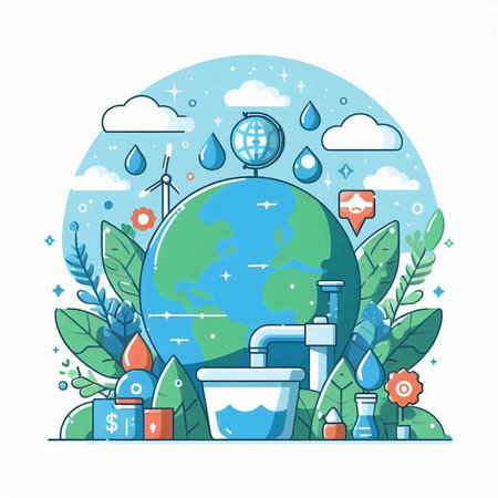 Ecology concept, save the planet, save the environment, vector illustrationのイラスト素材