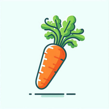 Carrot icon. Vegetable vector illustration in flat design style.のイラスト素材