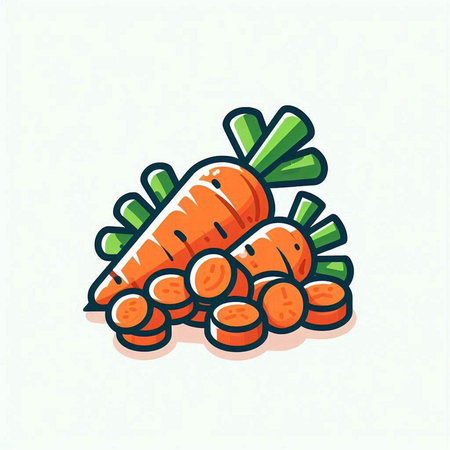 Carrot icon. Vegetable vector illustration. Carrot symbol.のイラスト素材