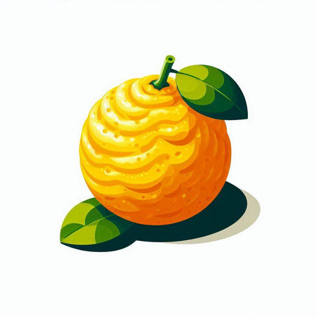 Orange fruit isolated on white background. Vector illustration. Eps 10.のイラスト素材