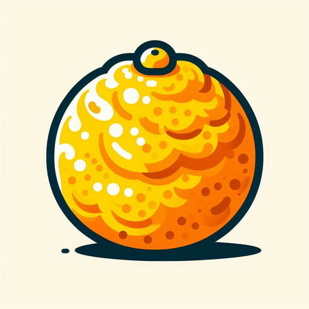 Illustration of orange fruit on a light background. Vector illustration.のイラスト素材