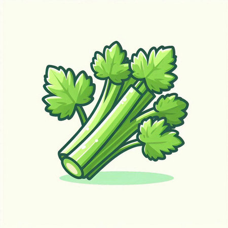 Celery vector illustration. Isolated celery on white background.のイラスト素材