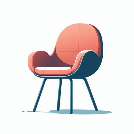 modern armchair isolated on a white background. Vector illustration in cartoon styleのイラスト素材