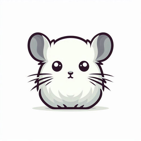 Cute hamster isolated on a white background. Vector illustration.のイラスト素材