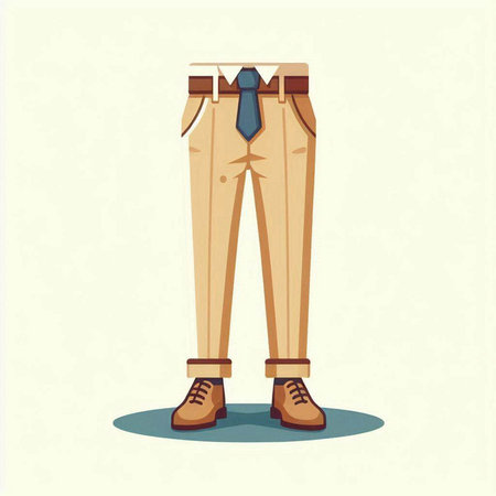Illustration of a business man with a tie. Vector illustration.のイラスト素材