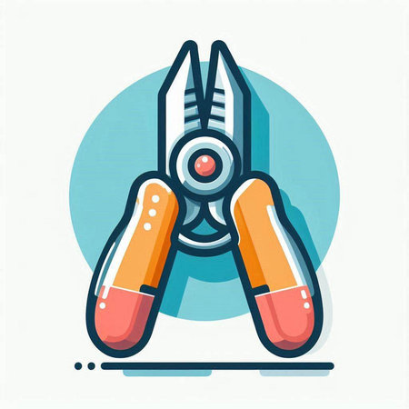Garden pruner flat icon. Vector illustration of garden pruner.のイラスト素材